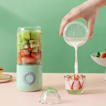 Handheld liquidificador portátil juicer 6 lâminas misturador usb exigível processador de alimentos cozinha elétrica 500ml suco rápido copo frutas