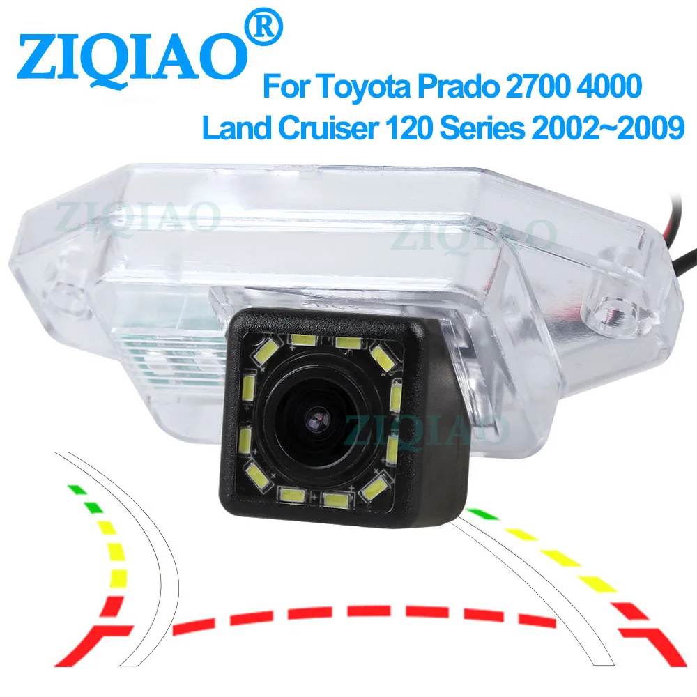 

ZIQIAO for Toyota Prado 2700 4000 Land Cruiser 120 Series Night Vision Dynamic Trajectory Tracks Rear View Reverse Camera HS041