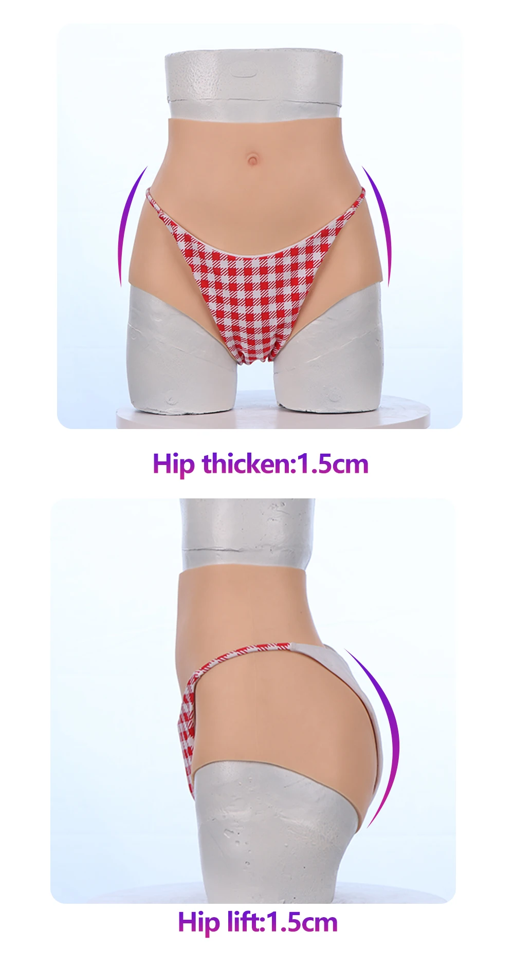 7TH Butt Lift Fake Vagina Underwear Crossdresser Transgender Drag Queen Sissy  Cosplay Male to Female Silicone Realistic Vagina Panties (2)