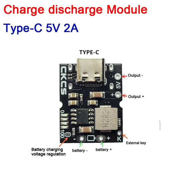 Type-C USB 5V 2A Battery Charging Discharging Boost Module –