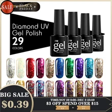 Verntion 8 мл Алмазный Блестящий цветной Профессиональный 3D Блеск Starlight для ногтей УФ-Гель-лак Блестящий лак цветной sGel лак для ногтей
