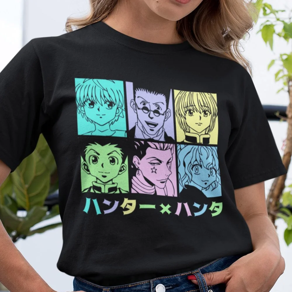 Hunter x Аниме Футболка Мужская хлопковая футболка с рисунком из аниме хоть Гон