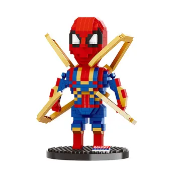 

Spiderman Far from Home Building Block Super Heroes Action Figures Spiderman With Claw Mini block Toy For Kids 585pcs Bricks