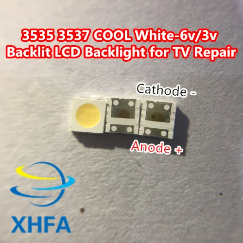 200PCS 2W 6V 3535 3V ТВ Подсветка светодиодный SMD диоды для подавления переходных скачков