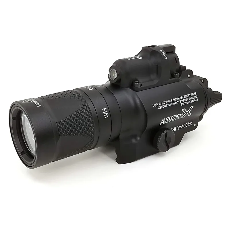 

Tactical SF X400V LED Flashlight Red Laser Constant Momentary/Strobe Weapon Light LED Handgun Airsoft Hunting