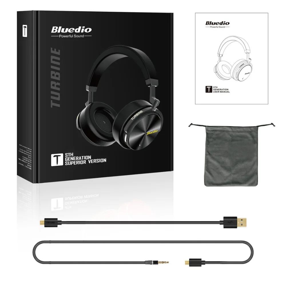 Bluedio T5S активный шумоподавление беспроводные bluetooth наушники портативная