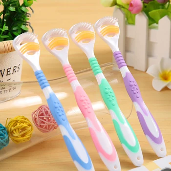 

Silicone Tongue Scraper Oral Tongue Cleaner Medical Mouth Brush Non-Slip Reusable Surface Cleaning Fresh Breath Maker Health