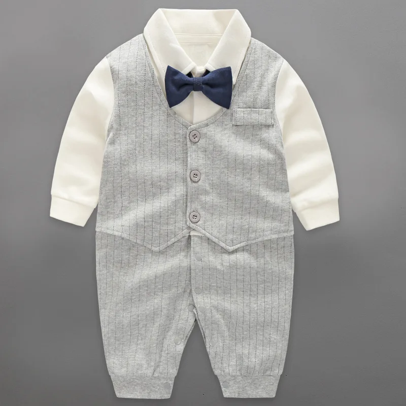 

Infant Banquet Spring And Autumn-0-3-Month Baby Clothes Formal Dress Men's Romper BABY'S FIRST Month Hundred Days a Year of Age