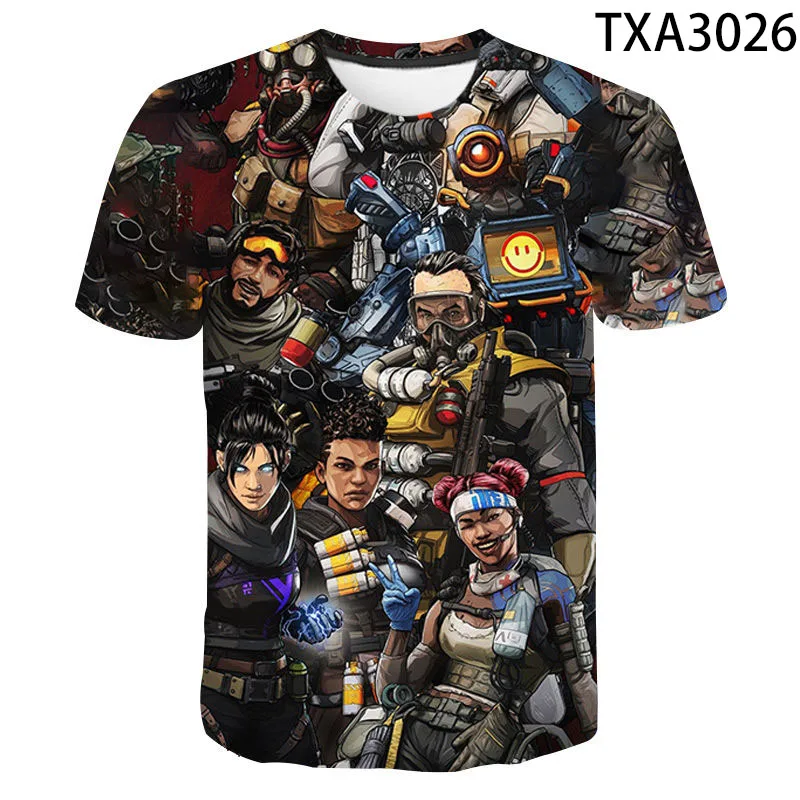 Футболка Apex Legends с 3D принтом для мужчин и женщин модные топы коротким рукавом