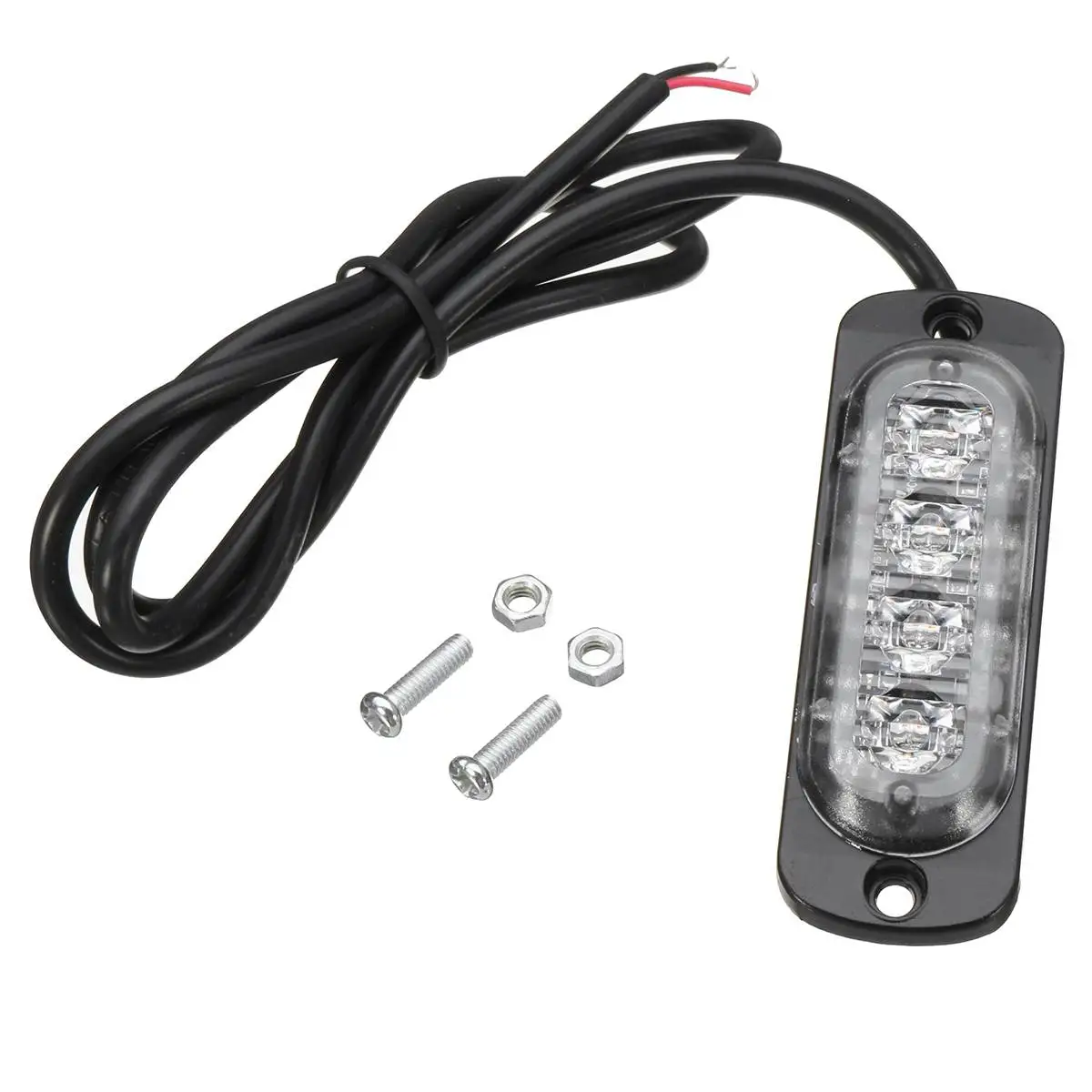 12V 4LED Строб Предупреждение световой Маяк мигающая подсветка для грузовых автомобилей, лампа мигалки Янтарный цвет: желтый, белый светофора