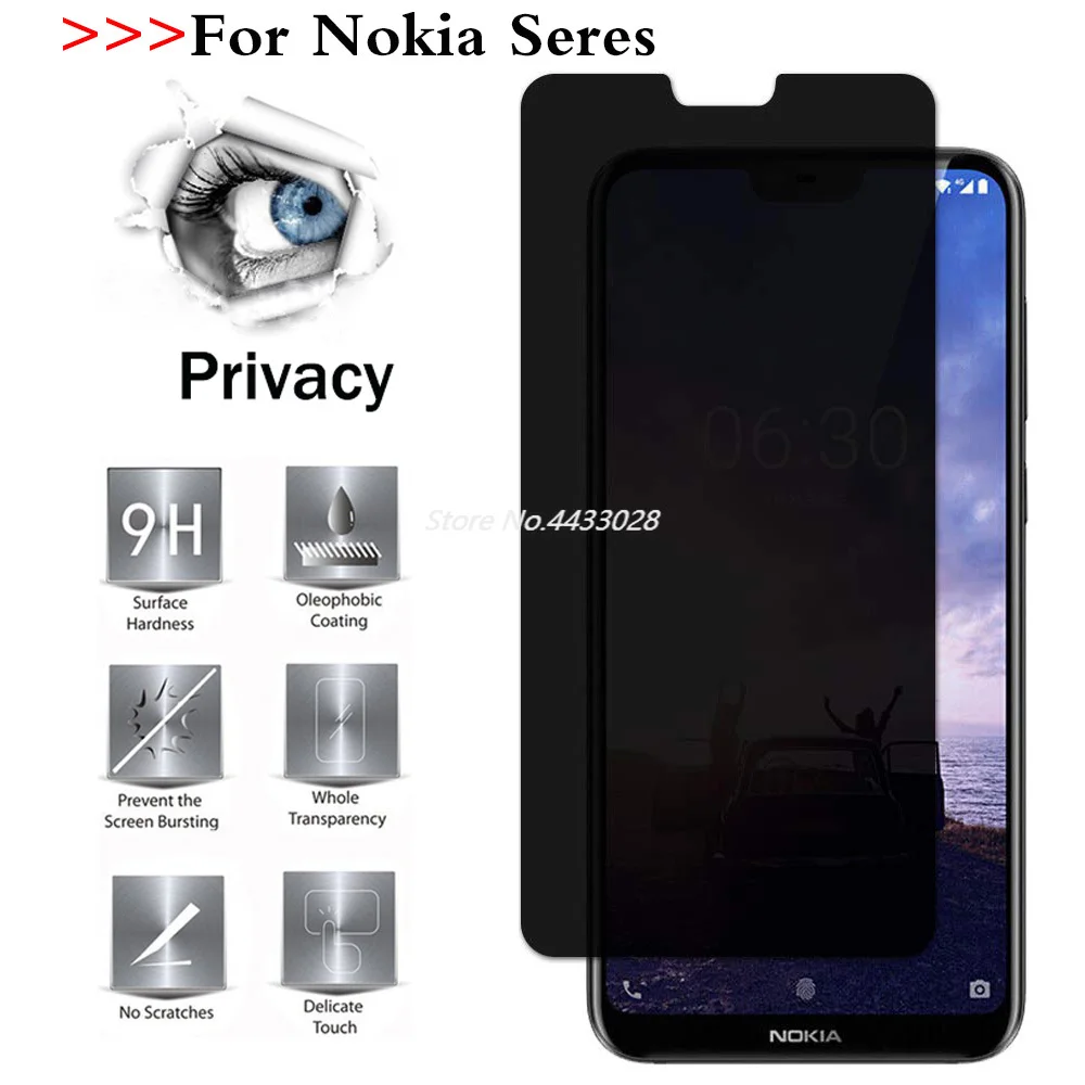 Закаленное стекло 9H для Nokia 3 5 6 7 8 9 PureView 2 4 1 Plus X71 X5 X6 X7 Антибликовая Защита экрана |