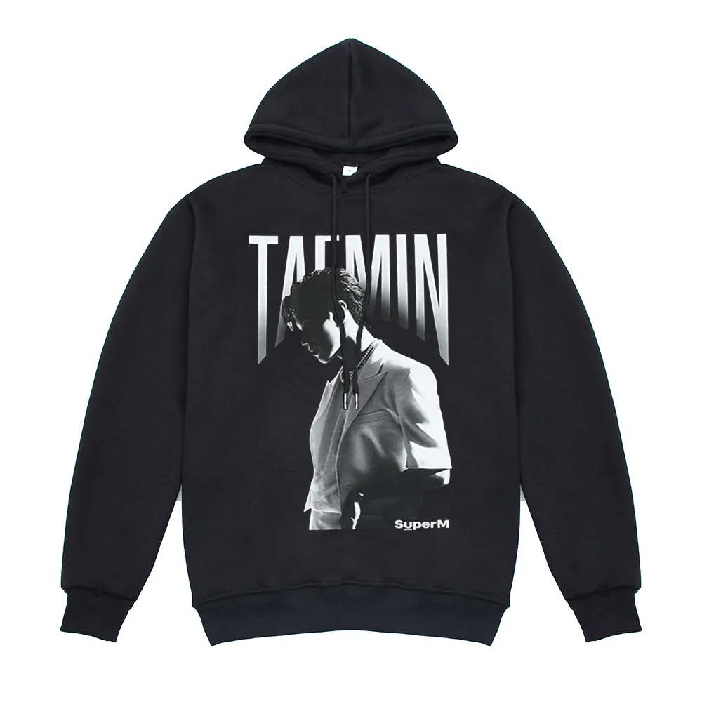 TAEMIN Kpop SuperM/хлопковая толстовка с капюшоном BAEKHYUN MARK KAI cap, толстовка с капюшоном LUCAS TEN TAEMIN TAEYONG, костюмы с длинными рукавами верхняя одежда, Sueter - Цвет: TAEMIN