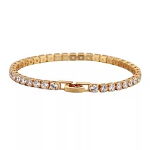 4 мм 6 мм Теннисный браслет из кубического циркония, цепочка для мужчин и женщин, ювелирные изделия в стиле хип-хоп, медный материал, золотой серебряный браслет, подарок