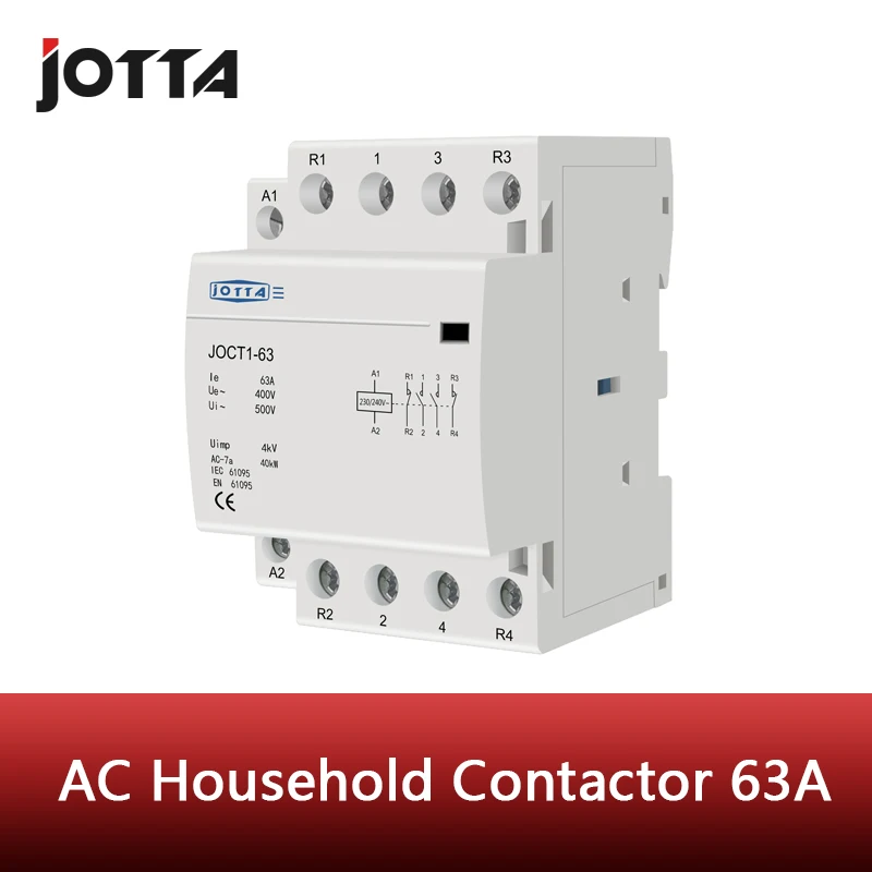 Contattore CA Domestico, 2P, 1NO, 1NC, 20A, 24V, 220V