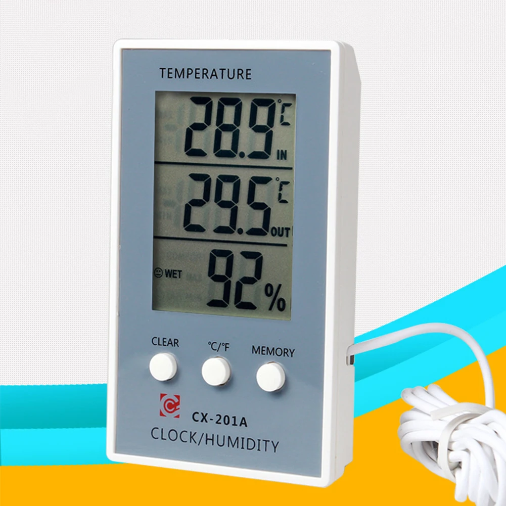Цифровой аквариум домашнее внутреннее наружное термометр температуры и влажности