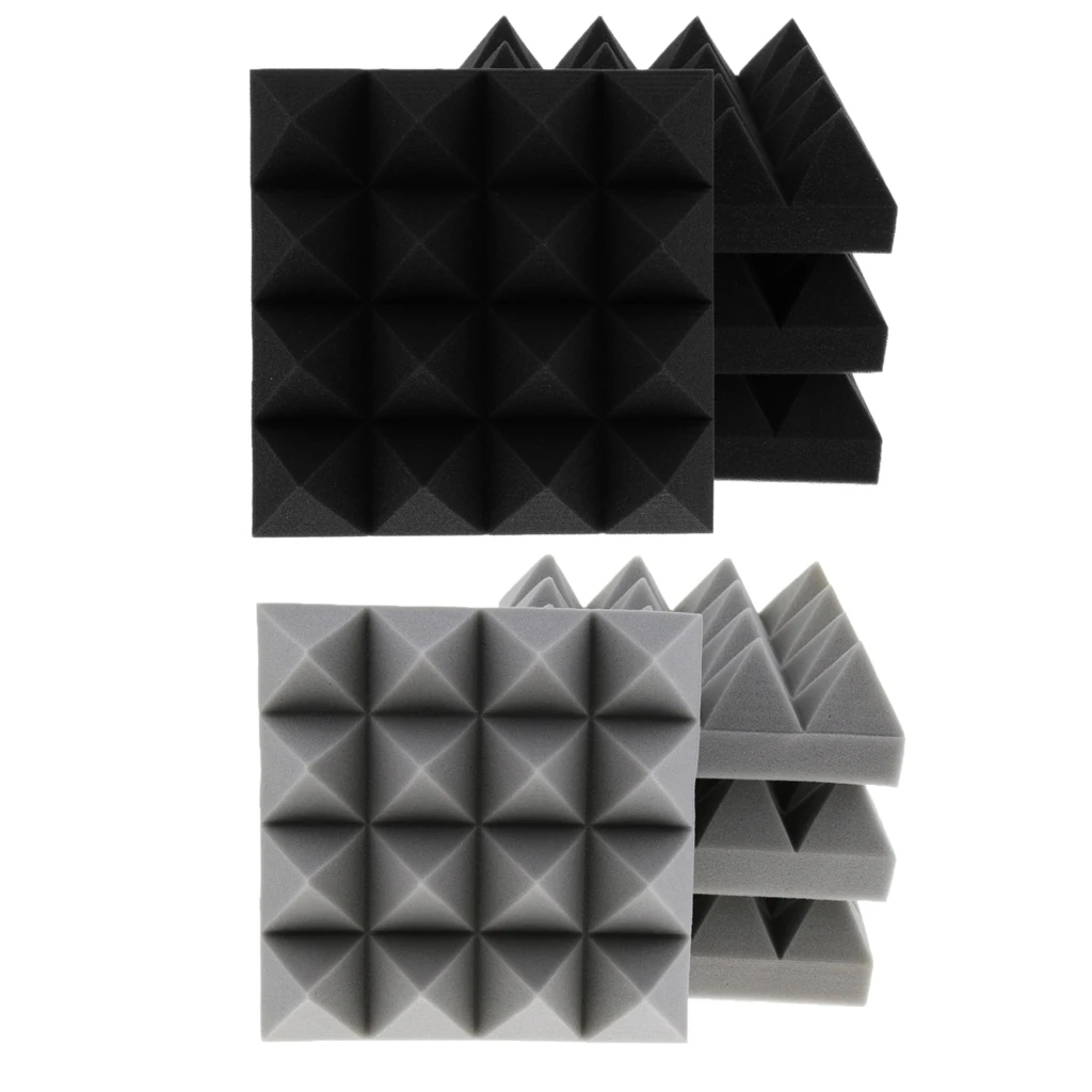 

4Pcs Recording Studio Acoustic Sound Absorption Pyramid Sound Proof Foam