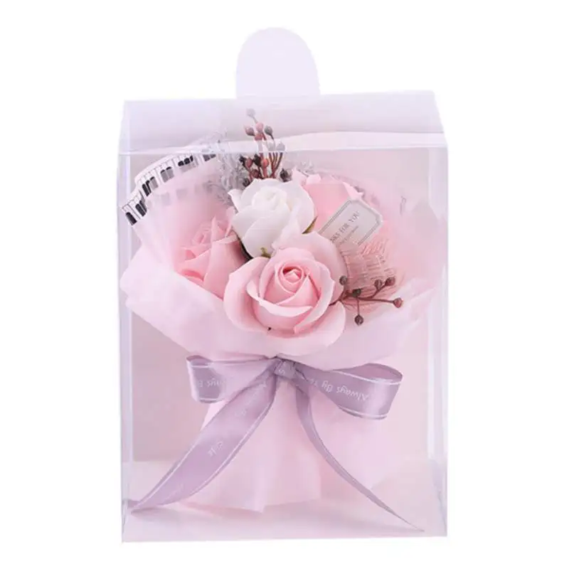 Romantic valentine's day gifts Soap Flower Beautiful Artificial Roses Bouquet Anniversary Gifts For Wife Mother
