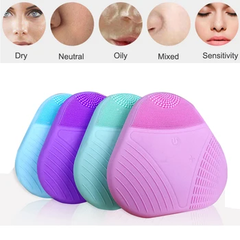 

Electric Face Washing Brush Silicone Face Cleansing Brushes Deep Cleansing Acne Pimple Blackhead Spot Skin Care Tool Massage