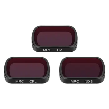 

3pcs/set Ewb8157 Osmo Pocket 2 Filter UV + CPL + Nd8 Suitable For Gopro For Hero 9 Diving Filter Tempered Glass Lens