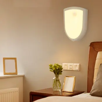 

LED Human Body Induction Charging Night Light Automatic Induction Cabinet Cold Warm Light Adjustable Induction Lamp Rechargeable