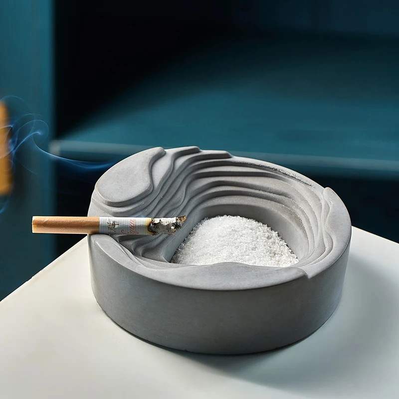

Cement Ashtray Personality Marbling Home Decroation Accessories Living Room Cafe Bar Creative Kitchen Restaurant Ashtray Decor