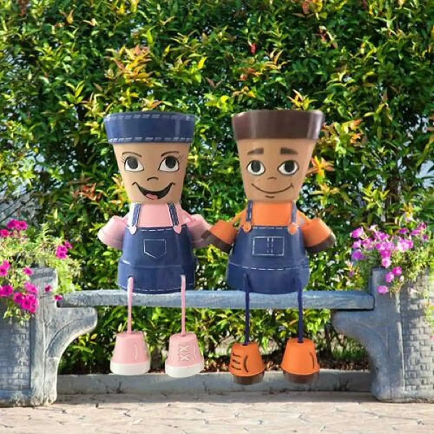 

Cartoons Flowerpot Succulent Resin Plant Pot Cute Little Boy Flowerpots Bonsai Garden Home bedroom Desktop Decor PlantPot