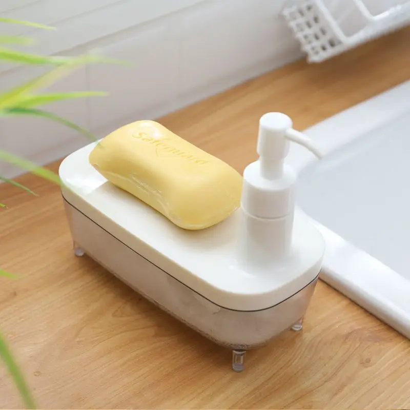 

Countertop Soap Dispenser Plastic Square Manual Liquid Soap Lotion Pump Container For Kitchen, Restaurant, Bathroom, Vanities 30