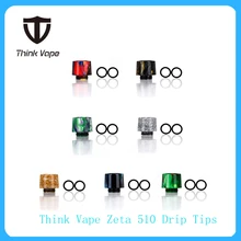 Аксессуары для электронных сигарет Think Vape Zeta 510 капельные наконечники подходят для 510 вейп-комплект электронной сигареты vs ageis boost