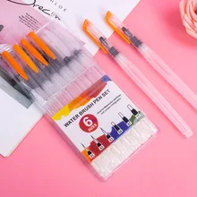 

6pcs Water Brush Pens Set with Broad & Detailed Tiny Tip Nylon Refillable Water Painting Brushes for Coloring Art Painting