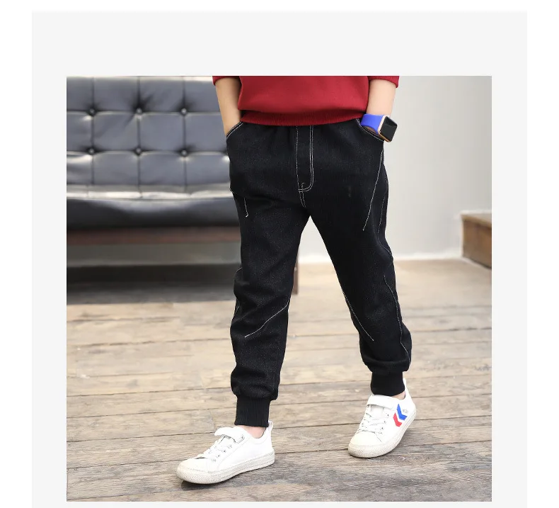 Детская одежда для мальчиков; стиль; зимние вельветовые джинсы; детские брюки в Корейском стиле; плотные ковбойские брюки для больших мальчиков