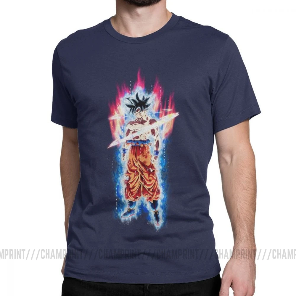 Goku Beerus Dragon Ball, мужские футболки, Vegeta Dbz, аниме, Harajuku, Забавные футболки, короткий рукав, вырез лодочкой, футболки, чистый хлопок, рисунок - Цвет: Тёмно-синий