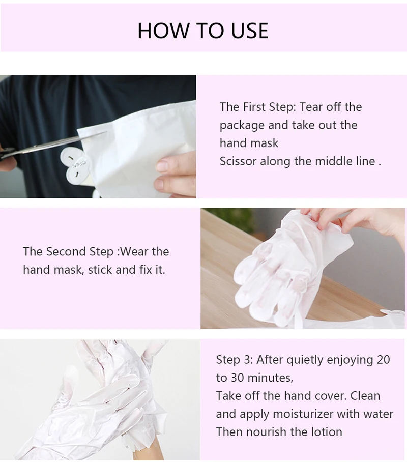 Hea9545337e1d4f8a9e78387cbe84a537Y 10Packs Exfoliating Hand Masks Wax Peel Moisturizing Spa Gloves Whitening Hand Mask Cream Hand Scrub Remove Dead Skin Hand Care