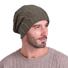 Зимняя шапка toque, Мужская плюшевая шерстяная шапка, теплые наушники, вязаная шапка, для улицы, Конопляный узор, пуловер, шапка Skullies Bonnet beanie cc Hat