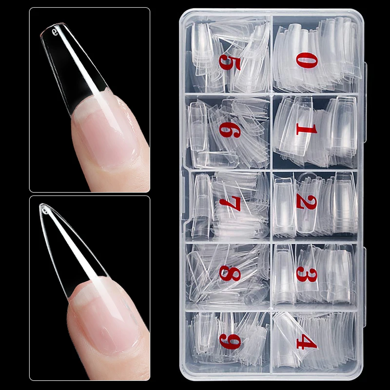 500 шт. искусственные акриловые накладные ногти с полным покрытием Многоразовые