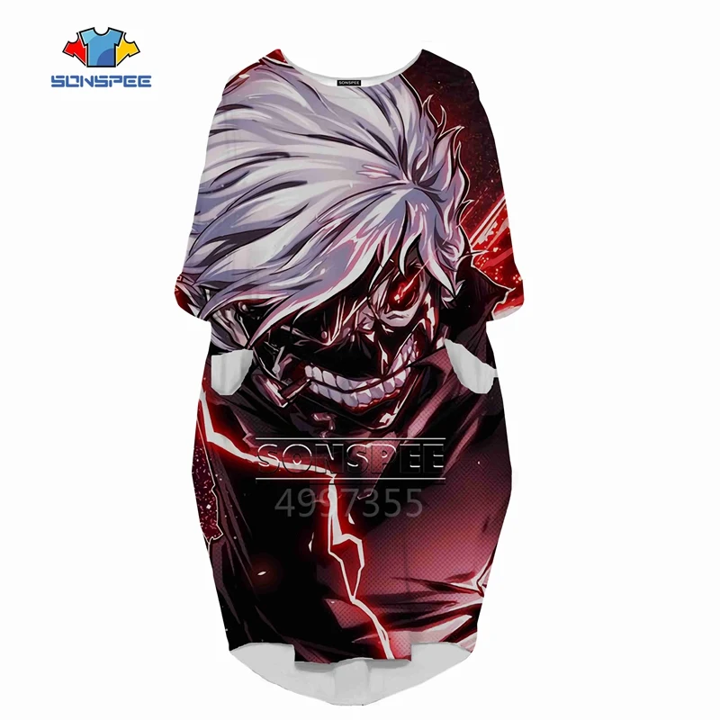 7 SONSPEE 3D печатных Kirishima Tōka Harajuku женское модное Повседневное платье в стиле хип-хоп высокого качества с длинным рукавом женская одежда для девочек L13 - Цвет: 7