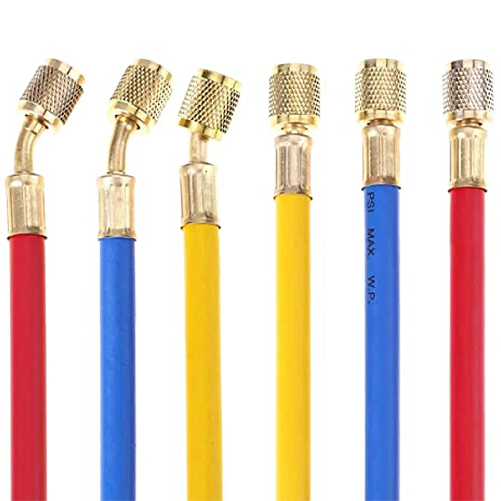 3pcs Air Conditioning Hose R134a Durable Refrigeration Tube Air Conditioner Tools Refrigerant Filling Hose Kit Charging Pipe