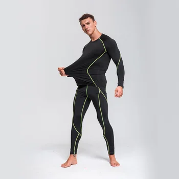 

Men's Long Underwear Set Long Johns Winter Thermal Underwear Compression Clothing Fitness Training Quick-drying Sportswear 3XL