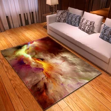 Модный ковер с художественной росписью, нескользящий ковер для гостиной, столовой, спальни, кровати, фланелевый домашний декоративный ковер для гостиной