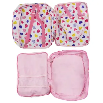 

Heart Shaped Doll Backpack Baby Doll Outgoing Packets For 43cm Baby Doll 18 inch USA Girl Doll Girl Gift E65D