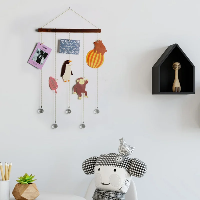 #*Cheap Hanging Picture Photo Display Frame Home Wall Multi Photo Wall Hanging Crystal Pendant Wood Clip Photo Frame Picture Manager