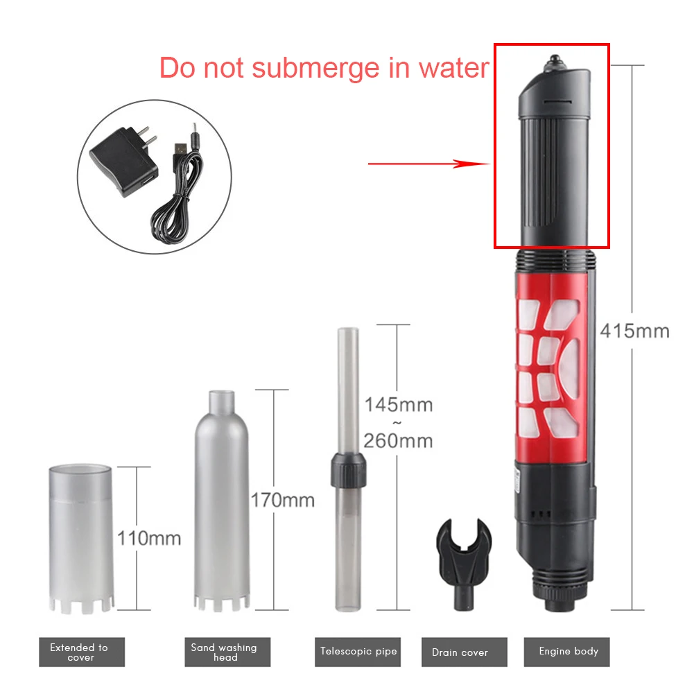 Aquarium Chargeable Automatic Water Changer Gravel Cleaner Electric Sand Suction Pump Tool Fish Feces Siphon Vacuum 1 Aquarium Chargeable Automatic Water Changer Gravel Cleaner Electric Sand Suction Pump Tool Fish Feces Siphon Vacuum 5
