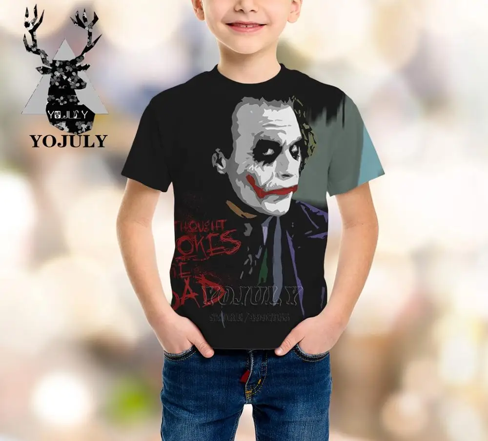 14 YOJULY/Новинка, детская одежда с 3d принтом из фильма «Джокер клоун» для маленьких мальчиков и девочек-подростков детская футболка горячая Распродажа, модные футболки Modis, A209 - Цвет: 14