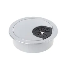 Прямая настольный компьютер пластиковый кабельный ящик стол провод Выход Круглый порт отверстие Крышка 60 мм