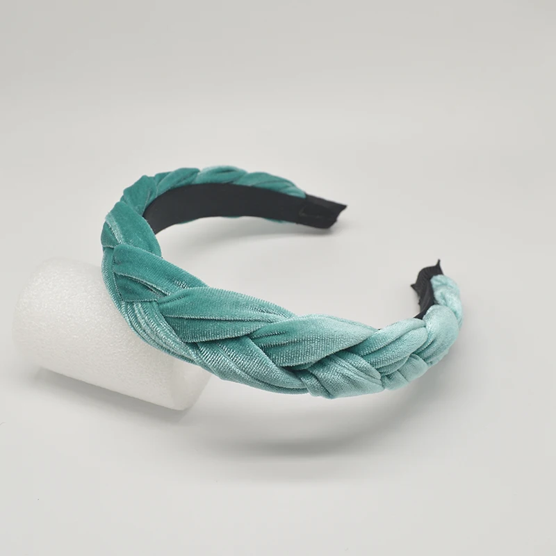 

Bohemia Velvet Hair Hoop Headbands Plain Design Braid Twist Wide Hairbands Girls Hair Accessories Women Solid Winter Headband