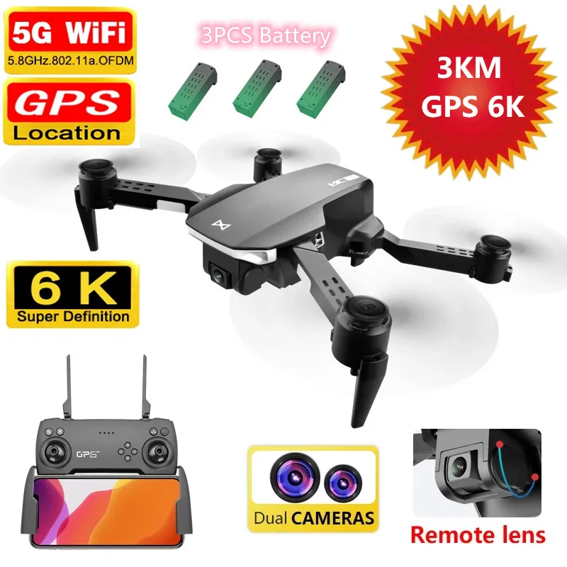 5g 6k Gps Drone With 6k Dual Camera 3000m Control Distance Professional