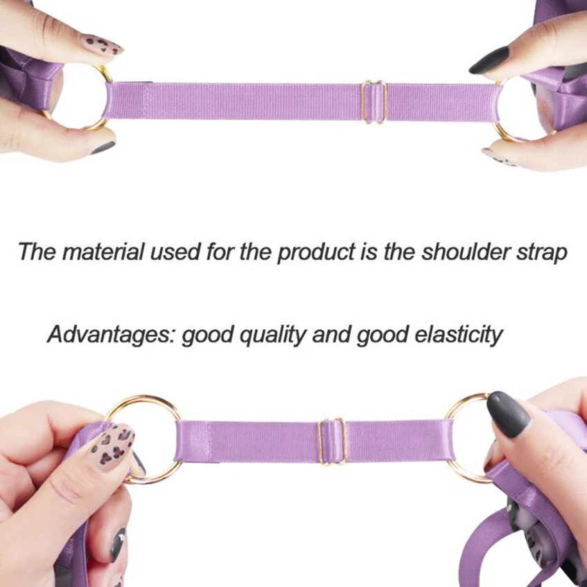 Body Harness Garter Belt Purple Bow Suspender Stockings Wedding Dance Punk Gothic Strap Caged Plus Size Elastic Sexy Lingerie