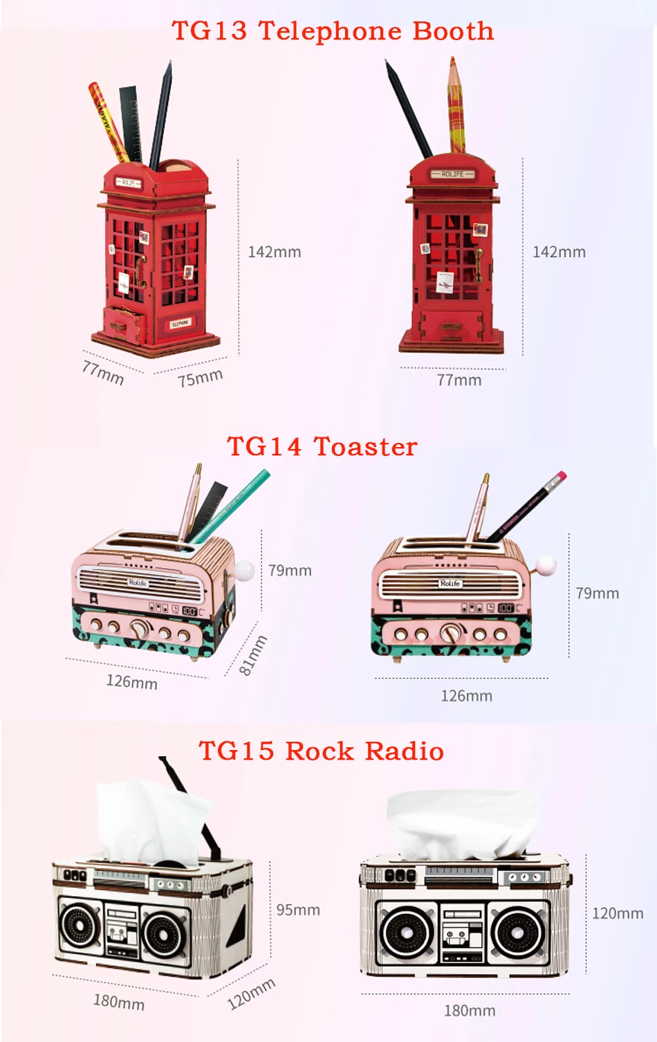 Rolife DIY ТОСТЕР Модель домашний декор ящик для поделок для детей девочек