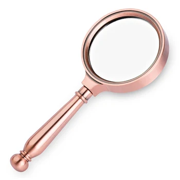 

Portable 10X Magnifying Glass Handheld Retro Metal Magnifier For Jewelry Newspaper Book Reading High Definition Eye Loupe Glass