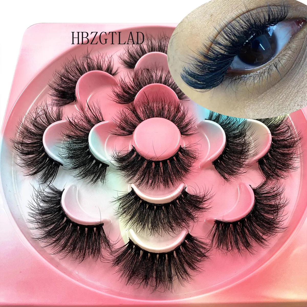 7pairs Mink Eyelashes 1025mm Lashes Fluffy Messy 3d Mink Lashes