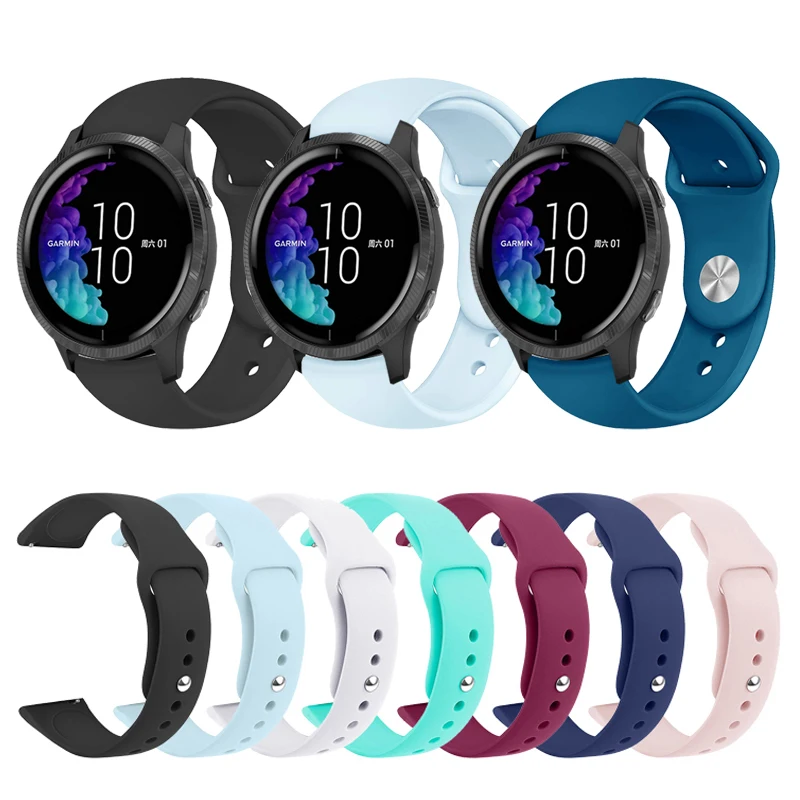 Ремешок для Garmin Venu Sports силиконовый ремешок GarminActive S / GarminMove 3 3S Luxe сменный